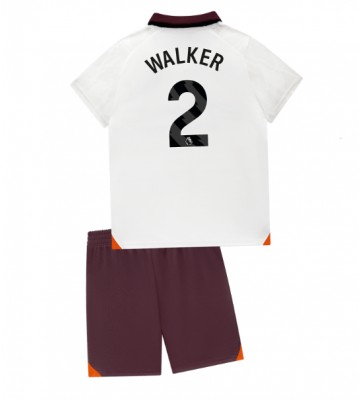 Maillot de foot Manchester City Kyle Walker #2 Extérieur enfant 2023-24 Manches Courte (+ pantalon court)